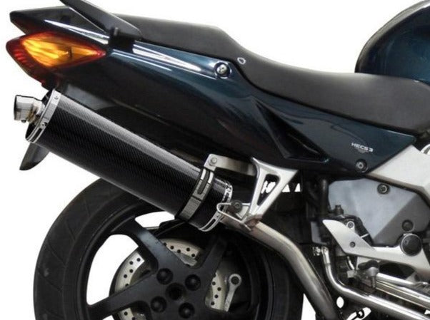 DELKEVIC Honda VFR800 Interceptor (98/01) Full Exhaust System with Stubby 18" Carbon Silencer (high level)