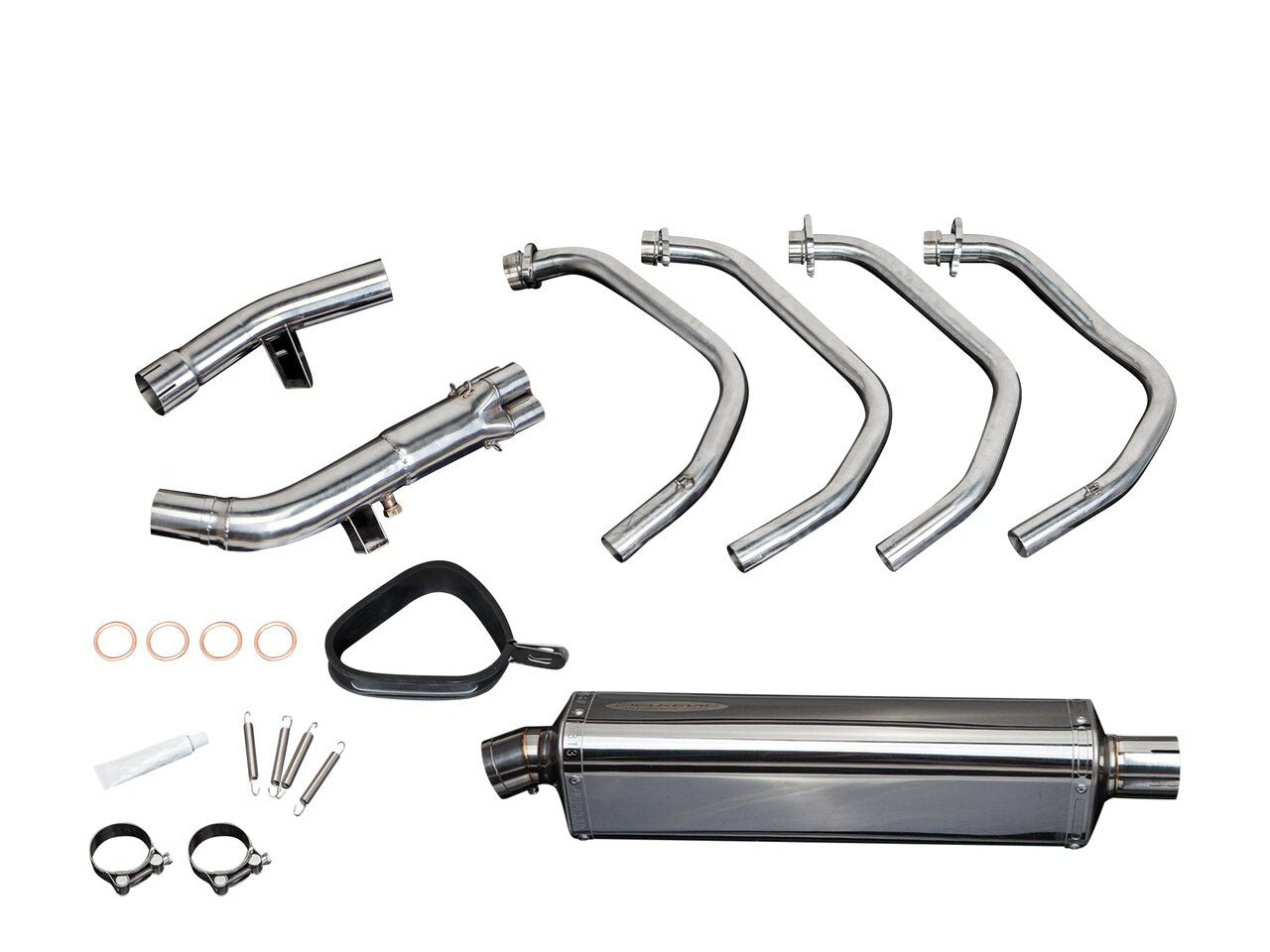 DELKEVIC Suzuki GSF1250 Bandit Full Exhaust System with Stubby 17" Tri-Oval Silencer