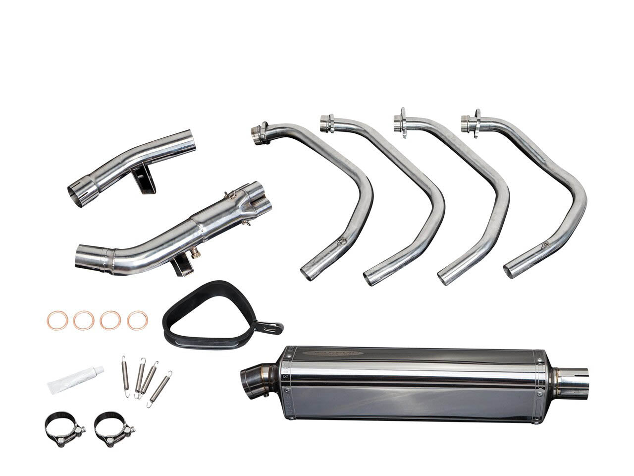 DELKEVIC Suzuki GSX1250FA Traveller Full Exhaust System with Stubby 17" Tri-Oval Silencer