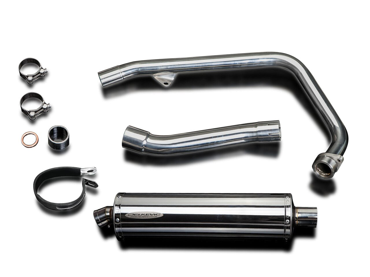 DELKEVIC Honda CBR250R Full Exhaust System with Stubby 18" Silencer