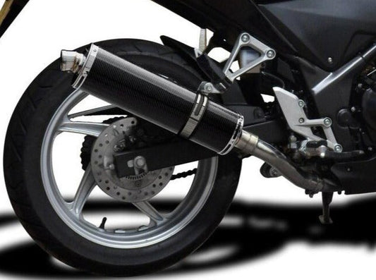 DELKEVIC Honda CBR250R Full Exhaust System with Stubby 18" Carbon Silencer