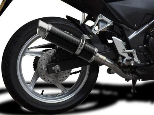 DELKEVIC Honda CBR250R Full Exhaust System with DL10 14" Carbon Silencer