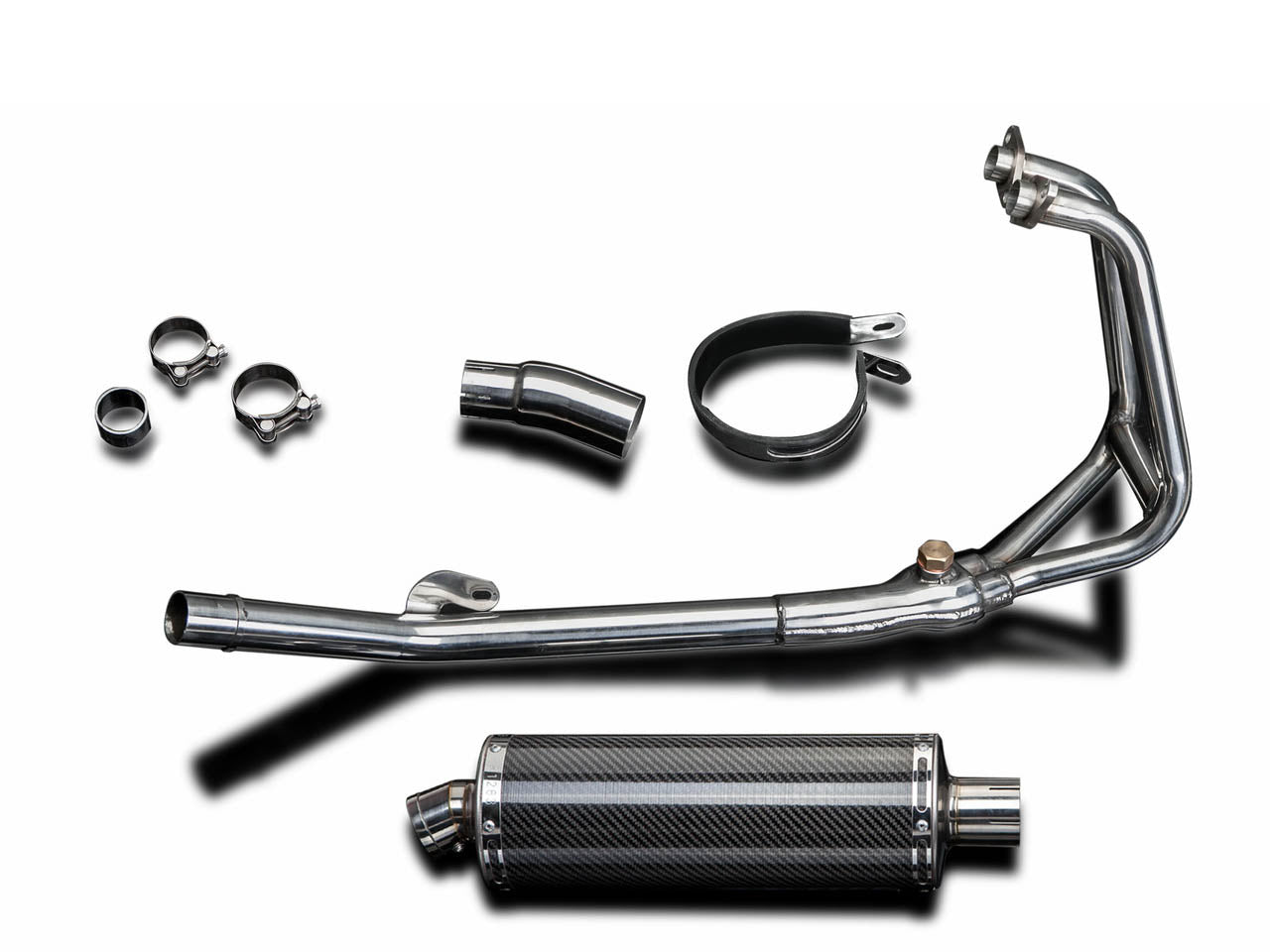 DELKEVIC Kawasaki Ninja 250R (11/13) Full Exhaust System with Stubby 14" Carbon Silencer