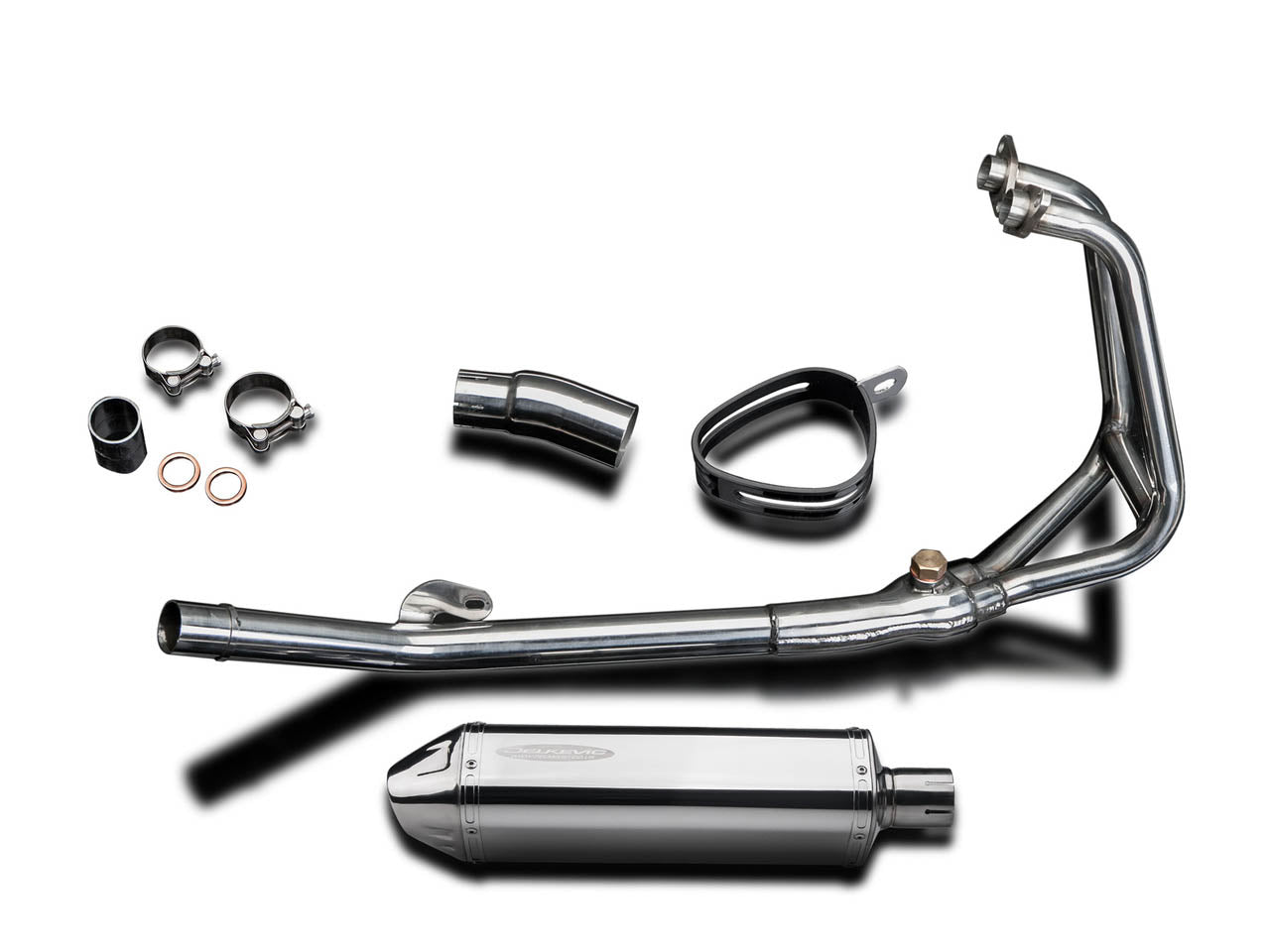 DELKEVIC Kawasaki Ninja 250R (11/13) Full Exhaust System with 13" Tri-Oval Silencer