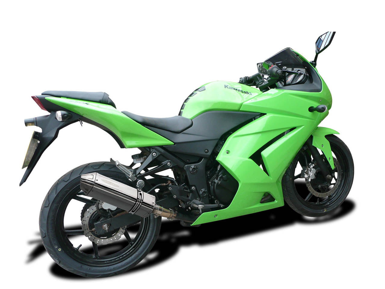 DELKEVIC Kawasaki Ninja 250R (11/13) Full Exhaust System with 13" Tri-Oval Silencer