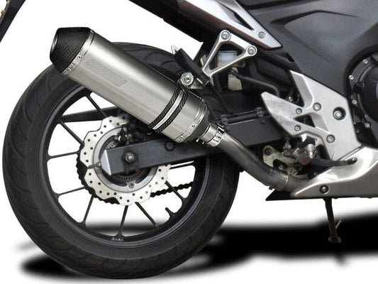 DELKEVIC Honda CBR500R Slip-on Exhaust 13.5" X-Oval Titanium