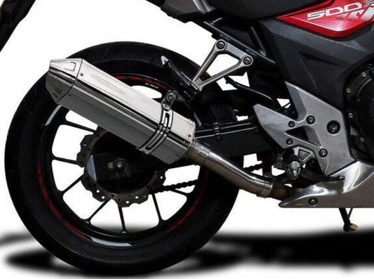 DELKEVIC Honda CB500 / CBR500R Full Exhaust System with 13" Tri-Oval Silencer