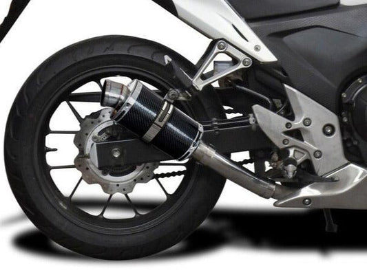 DELKEVIC Honda CB500 / CBR500R Full Exhaust System with DS70 9" Carbon Silencer