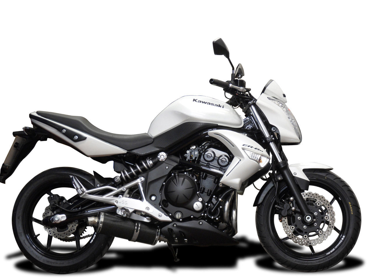 DELKEVIC Kawasaki ER-6N (09/11) Full Exhaust System with Stubby 14" Carbon Silencer