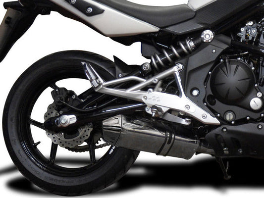 DELKEVIC Kawasaki ER-6N (09/11) Full Exhaust System with 13" Tri-Oval Silencer