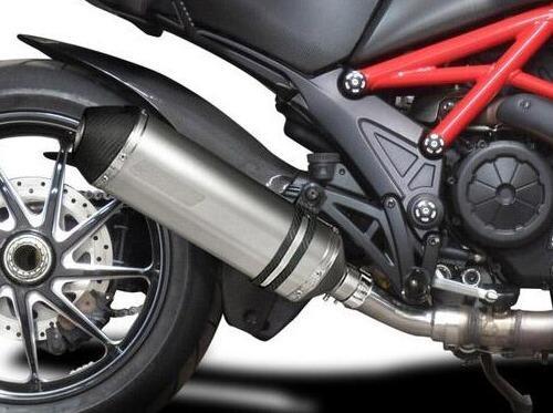 DELKEVIC Ducati Diavel 1200 Slip-on Exhaust 13.5" X-Oval Titanium