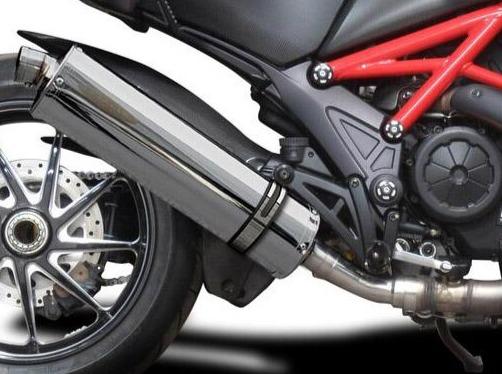 DELKEVIC Ducati Diavel 1200 Slip-on Exhaust Stubby 18"