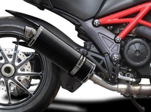 DELKEVIC Ducati Diavel 1200 Slip-on Exhaust Stubby 14" Carbon