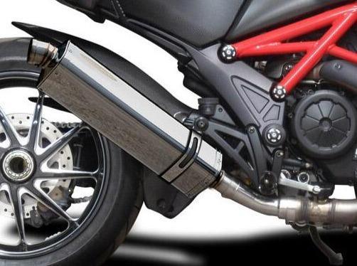 DELKEVIC Ducati Diavel 1200 Slip-on Exhaust Stubby 17" Tri-Oval