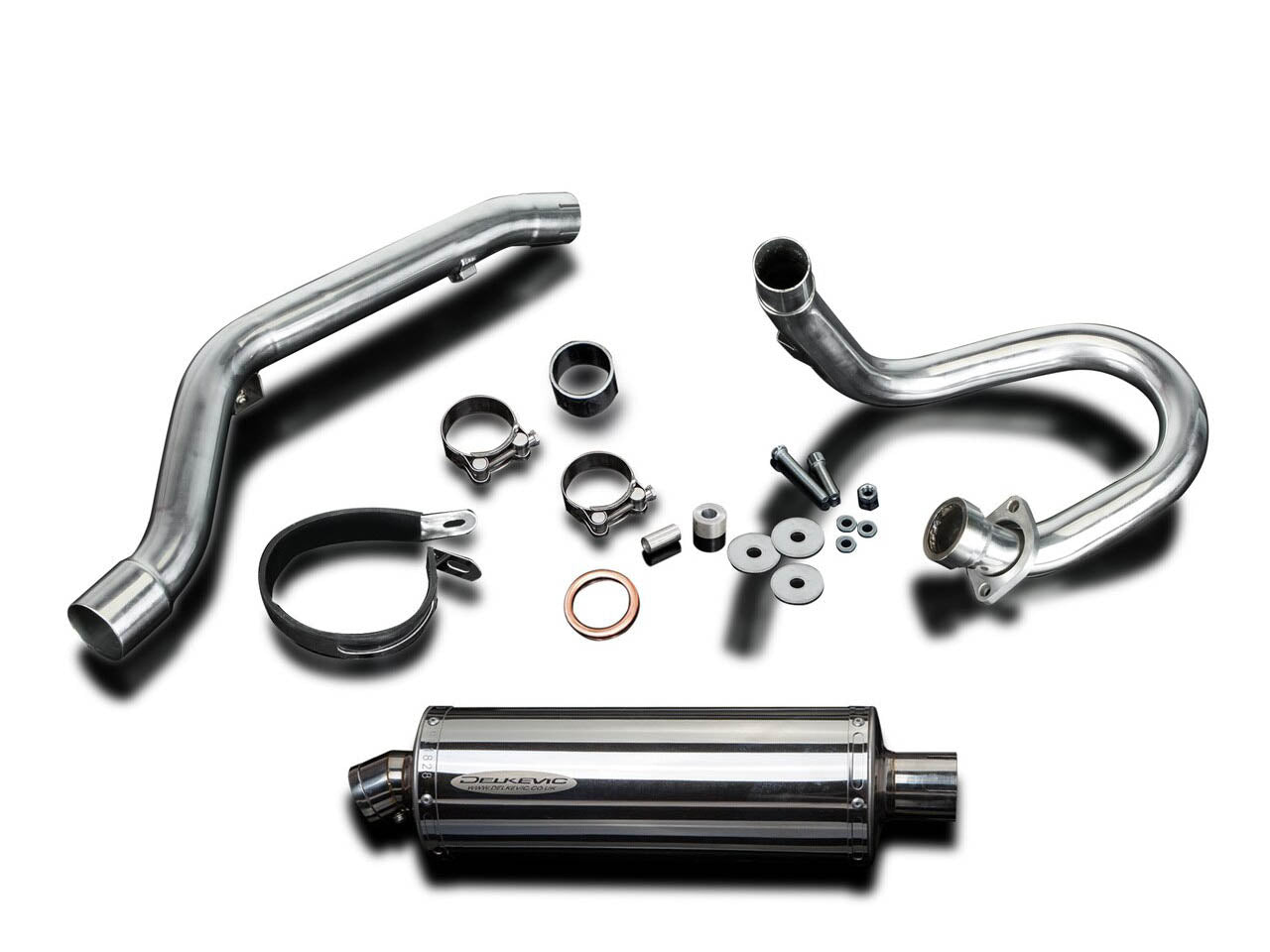 DELKEVIC Suzuki DR-Z400S / DR-Z400SM Full Exhaust System with Stubby 14" Silencer
