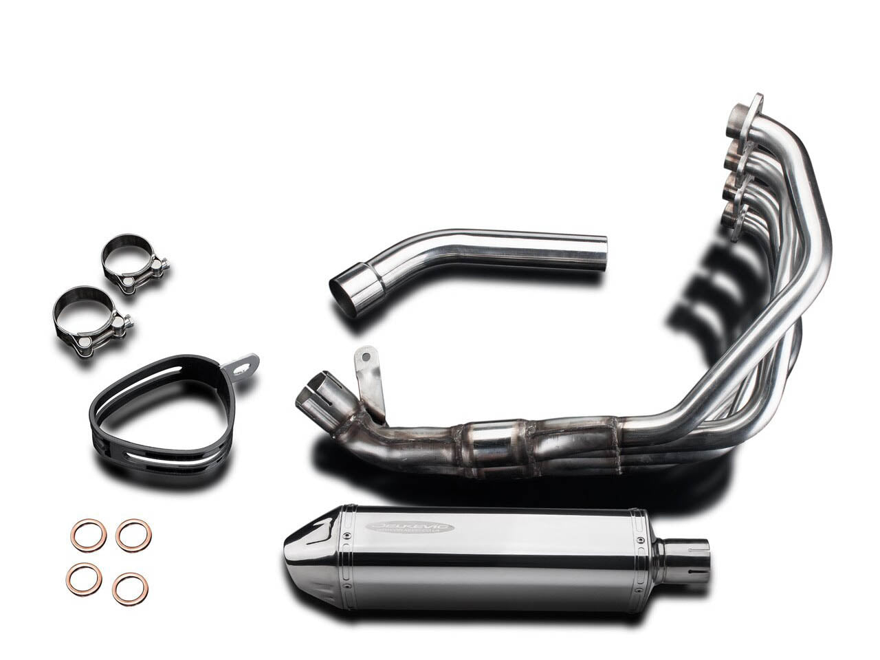 DELKEVIC Honda CB900F / CBR900RR Full Exhaust System 4-1 with 13" Tri-Oval Silencer