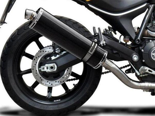 DELKEVIC Ducati Scrambler 800 (15/22) Slip-on Exhaust Stubby 18" Carbon