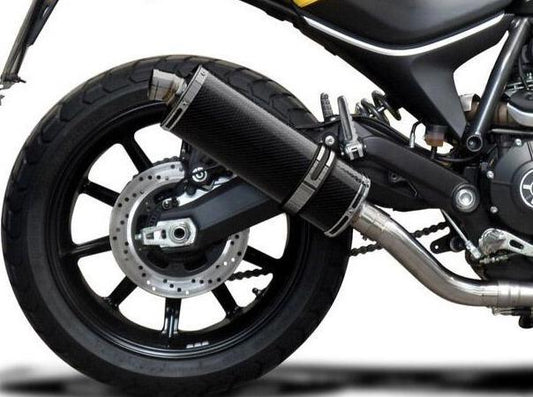DELKEVIC Ducati Scrambler 800 (15/22) Slip-on Exhaust Stubby 14" Carbon