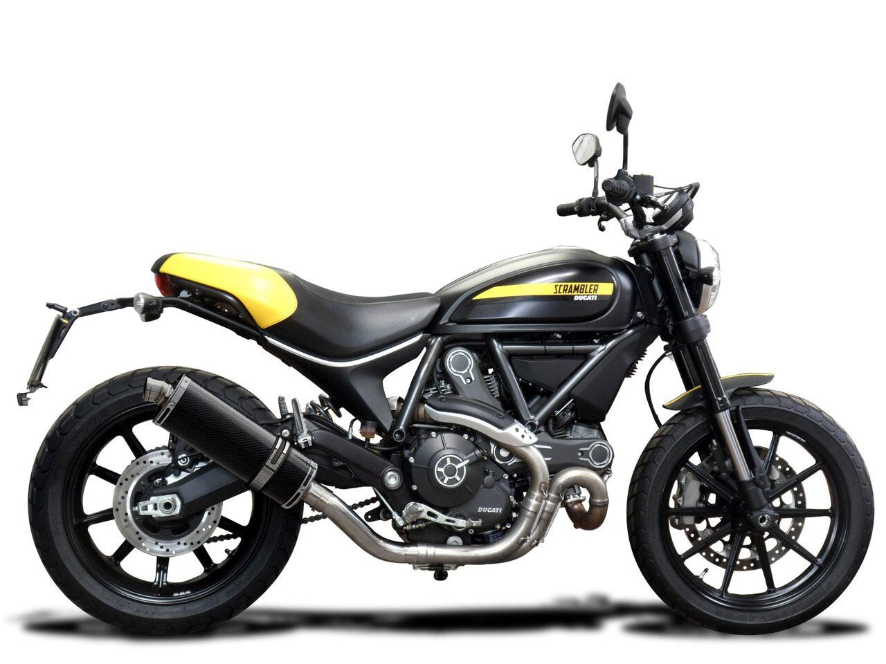 DELKEVIC Ducati Scrambler 800 (15/22) Slip-on Exhaust Stubby 14" Carbon