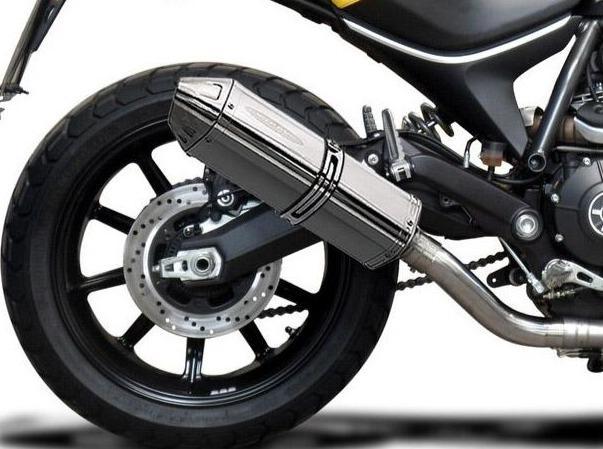 DELKEVIC Ducati Scrambler 800 (15/22) Slip-on Exhaust 13" Tri-Oval