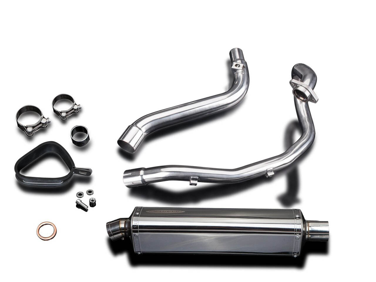 DELKEVIC Suzuki DR650 S/SE (96/19) Full Exhaust System with Stubby 17" Tri-Oval Silencer