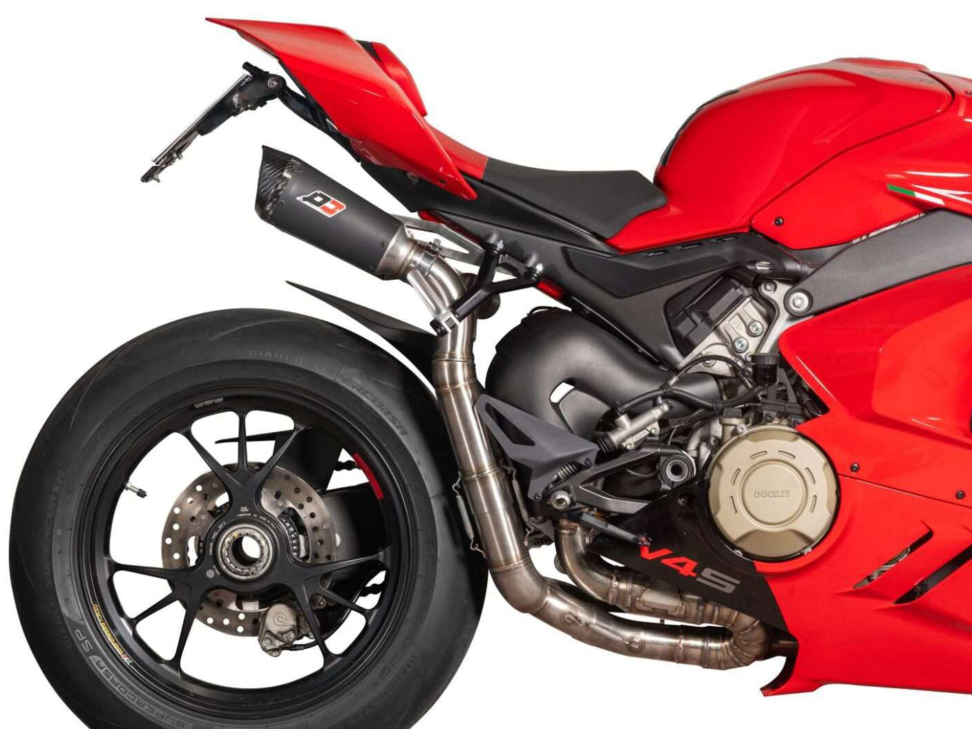 QD EXHAUST Ducati Panigale V4 (18/24) Semi-full Exhaust System "Gunshot Dark Matter" – Accessories in the 2WheelsHero Motorcycle Aftermarket Accessories and Parts Online Shop