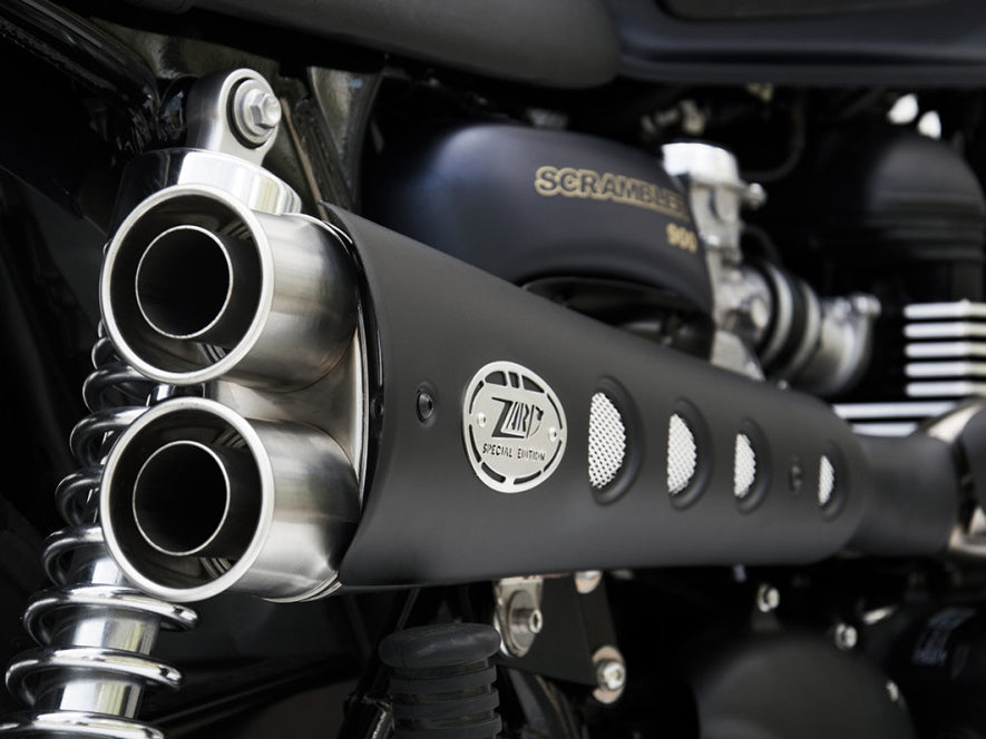 ZARD Triumph Scrambler 900 (02/07) Full Exhaust System "Special Edition" (carburetor; high mount) – Accessories in the 2WheelsHero Motorcycle Aftermarket Accessories and Parts Online Shop