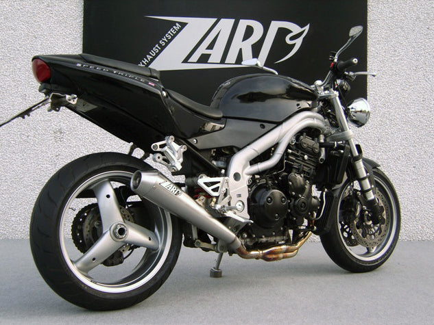 ZARD Triumph Speed Triple 955 (02/04) Stainless Steel Slip-on Exhaust "Conical" (racing) – Accessories in the 2WheelsHero Motorcycle Aftermarket Accessories and Parts Online Shop
