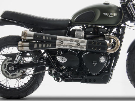 ZARD Triumph Street Scrambler (17/20) Twin Stainless Steel Slip-on Exhaust "Conical" – Accessories in the 2WheelsHero Motorcycle Aftermarket Accessories and Parts Online Shop