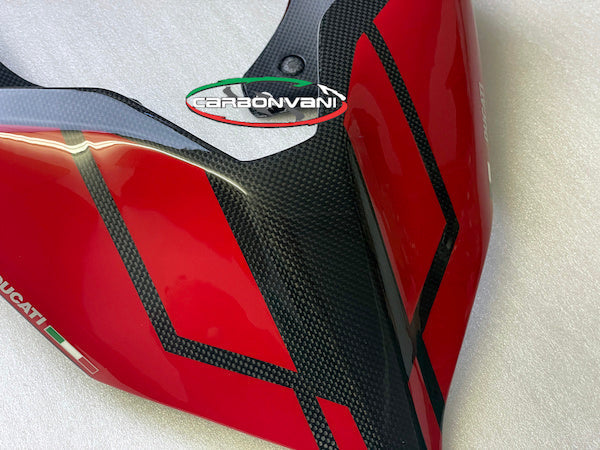 CARBONVANI Ducati Panigale V4 (2018+) Carbon Tail (street version; red/black)