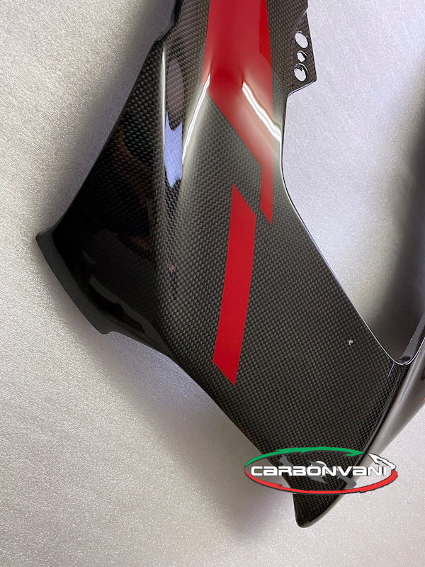 CARBONVANI Ducati Panigale V4 (2018+) Carbon Headlight Fairing (black/red R.3 version)