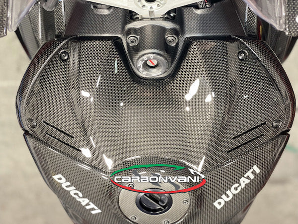 CARBONVANI Ducati Panigale V4 (2022+) Carbon Tank Battery Cover (DP version)