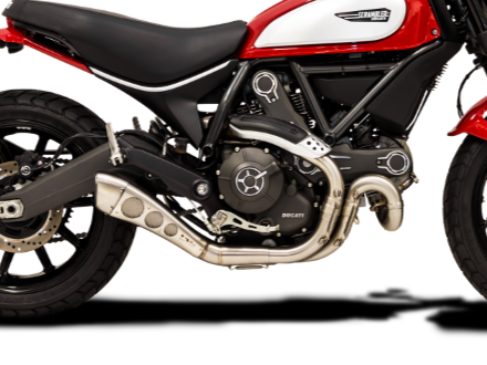 HP CORSE Ducati Scrambler 800 (2015+) Slip-on Exhaust "Hydroform Satin" (EU homologated)